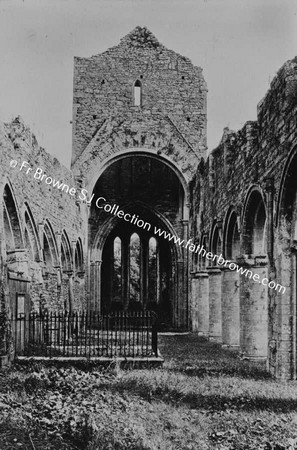 BOYLE ABBEY  CENTRAL TOWER AND NAVE FROM WEST